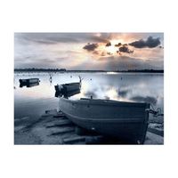 papel pintado 3d - little port boats 400x309 cm