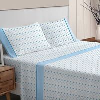 juego sabanas franela invierno maria 180 cm con dos almohadones rufino diaz azul