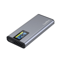 coolbox caja ssd m2 nvmesata lcd minichase ps32