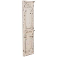 panel de madera envejecido blanco 50x12x185 cm
