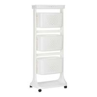 carrito verdulero blanco polipropileno 33 x 112 x 44 cm