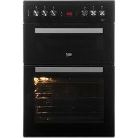 beko xdc653k 60 cm electric ceramic cooker - black  silver black