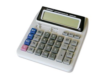 Musso 9912 - Calculadora de sobremesa, 12 dígitos, color blanco
