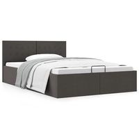 cama canape hidraulica de almacenaje sin colchon gris 120x200cm vidaxl