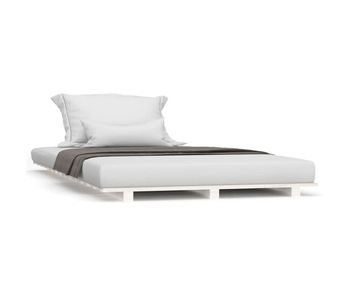 Estructura de cama madera maciza de pino blanco 100x200 cm
