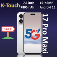 telefonos moviles k-touch ifone 17 pro maxi smartphone android 15 telefono celular de 73 pulgadas 1648mp 22gb2tb 7800mah 5g doble sim desbloqueo por huella dactilar version global