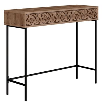 Consola baja 110 cm efecto roble