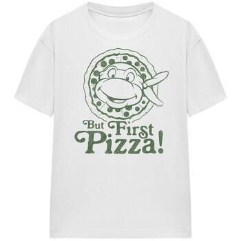 Tmnt Camiseta But First Pizza para mujer