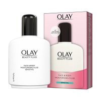 olay beauty fluid face  body moisturiser sensitive skin