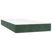 colchon muelles ensacados firmeza media terciopelo verde oscuro 120x190x20 cm vidaxl