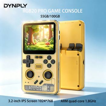 POWKIDDY RGB20 Pro Consola de Juegos Retro Portátil con Pantalla IPS de 3.2 Pulgadas 1024*768, ARM Quad-Core 1.8GHz RK3566, Linux de Código Abierto