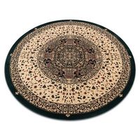 alfombra de lana polonia circulo witra vidrieras verde oscuro circulo 200 cm