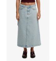superdry para mujer w7210406a falda denim cargo maxi azul s casual algodon