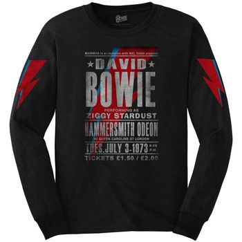 David Bowie Camiseta manga larga Hammersmith Odeon para mujer