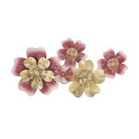 panel decorativo 3d con flores de metal multicolor 914x64x508 cm
