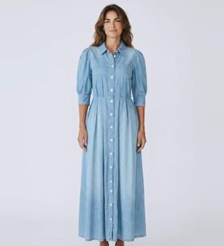 Marella para mujer. 2613221074200 Vestido Mlscerchia denim (42), Azul, Casual, Poliéster