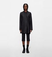 rains para mujer 18050 chaqueta a-line negro m casual impermeable poliester