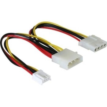 Cable Y DeLOCK para alimentación, 0,25 m, multicolor
