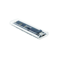 caja ssd tooq m2 tqe-2200 usb31 gen ngffnvme transparente rgb usb-c