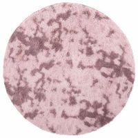 alfombra de pelo largo navarra rosa polvoriento 200x200 cm vidaxl