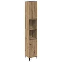 armario de bano  mueble de bano madera contrachapada roble artisan 30x30x190 cm