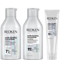 redken acidic bonding concentrate shampoo 500ml conditioner 500ml and leave-in treatment 150ml bond repair supersize bundle