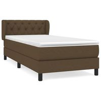 cama tapizada 203x83x88 cm tejido - marron