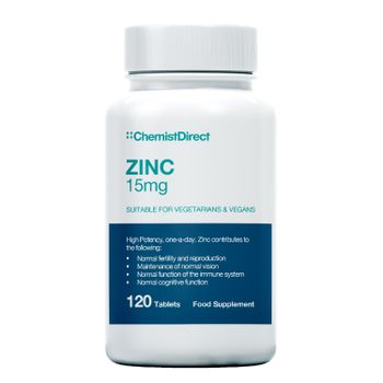 Chemist Direct Zinc 15mg EXPIRY JULY 2023