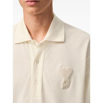 Ami Paris Polo POLO UPL428.JE0221 BLANC CREME para hombre