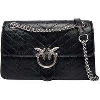 pinko bolso bolso con solapa love one light mini vitello wr negro para mujer