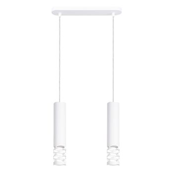 Lámpara de techo blanco acero