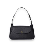 lauren ralph lauren para mujer 431969364001 bolso de hombro schylar mediano negro osfa casual piel