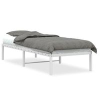 cama individual  cama para adultos  estructura de cama metal blanco 75x190 cm