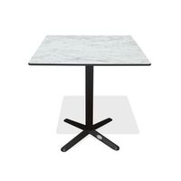 mesa de jardin cuadrada en acero y tablero hpl
