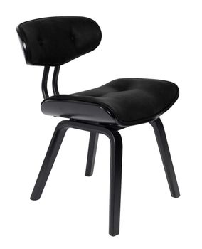 Silla de cuero negro blackwood