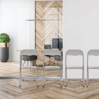 silla de policloruro de vinilo pvc  gris