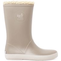 pisamonas botas de agua botas de agua borreguito suela beige para nina