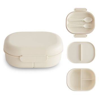 Caja de almuerzo Mushie solid ivory