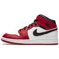 nike deportivas moda 1 mid chicago white para mujer