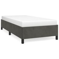 cama individual  cama para adultos  estructura de cama de terciopelo gris oscuro 90x190 cm