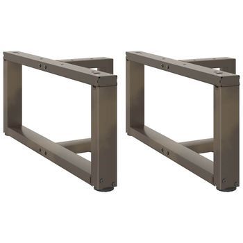 Patas Para Mesa De Centro En Forma De T (2 Unidades), Color Negro, 70 X 25 X (30-31) Cm, Acero Vidaxl
