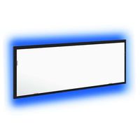 espejo de bano led roble negro 100 x 85 x 37 cm cristal