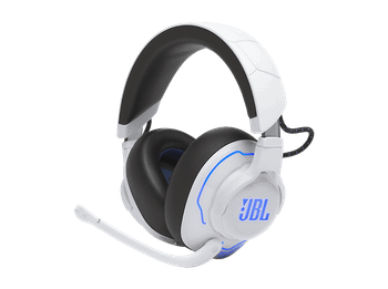 Auriculares gaming - JBL Quantum 910P Console Wireless, Para PlayStation, Inalámbrico, Cancelación de Ruido Activa, Micrófono, Blanco y Azul