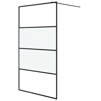 Mampara De Ducha Vidrio Esg Semiesmerilado Negro 115x195 Cm Vidaxl