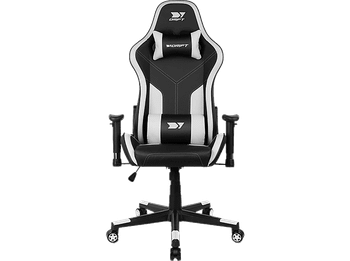 Silla gaming - Drift DR90 Pro V8, 2D (regulable en altura y anchura), Hasta 150 kg, Blanco