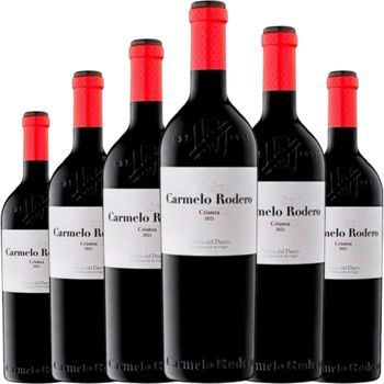 Carmelo Rodero Crianza, Vino Tinto Español Con Tempranillo Y Cabe 75 Cl 15 % Pack 6 Botellas