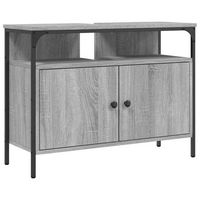 armario lavabo bano  mueble bano madera ingenieria gris sonoma 80x30x60 cm