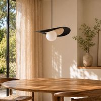 suspension de metal negro y dorado 50 cm