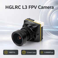 camara para dron fpv hglrc l3 1800tvl cmos de 129 pulgadas f10 5-40v lente de 33mm palntsc osd para carreras repuestos para drones quadcopter