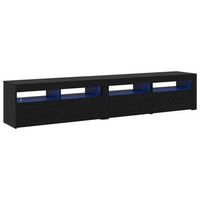 mueble de tv 2 uds  mueble de salon  gabinete de tv roble negro 210 x 35 x 40 cm